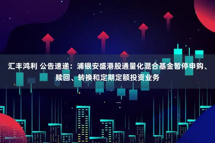 汇丰鸿利 公告速递：浦银安盛港股通量化混合基金暂停申购、赎回、转换和定期定额投资业务