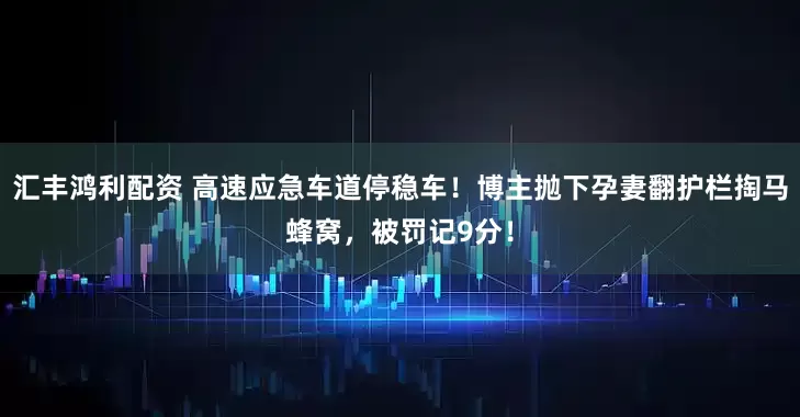 汇丰鸿利配资 高速应急车道停稳车!博主抛下孕妻翻护栏掏马蜂窝,被罚记9分!